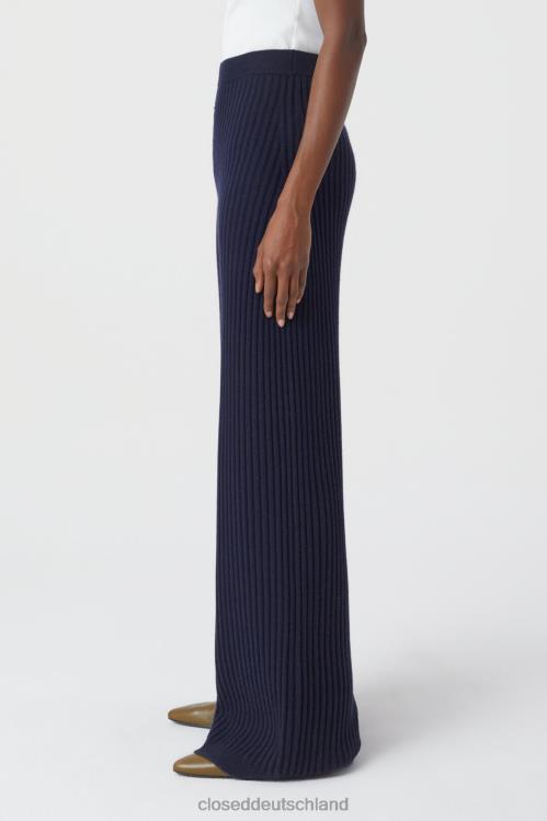 Kleidung dunkle Nacht 0RP8Z193 CLOSED Hose aus Kaschmir-Mix-Strick Frauen
