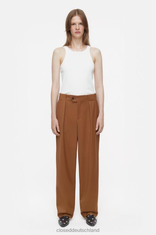 Kleidung kastanienbraun 0RP8Z181 CLOSED Hose im Mawson-Stil Frauen