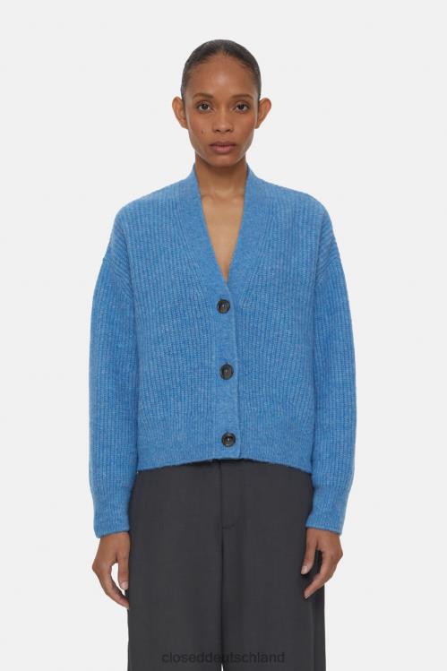 Kleidung Chambrayblau 0RP8Z380 CLOSED Strickjacke mit V-Ausschnitt Frauen