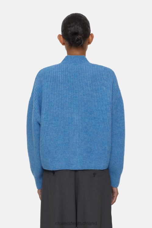 Kleidung Chambrayblau 0RP8Z380 CLOSED Strickjacke mit V-Ausschnitt Frauen