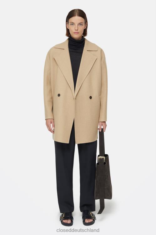 Kleidung Chinobeige 0RP8Z272 CLOSED Doubleface-Mantel Frauen