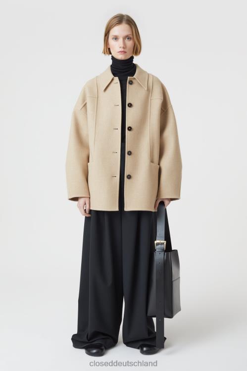 Kleidung Chinobeige 0RP8Z282 CLOSED Doubleface-Kurzmantel Frauen