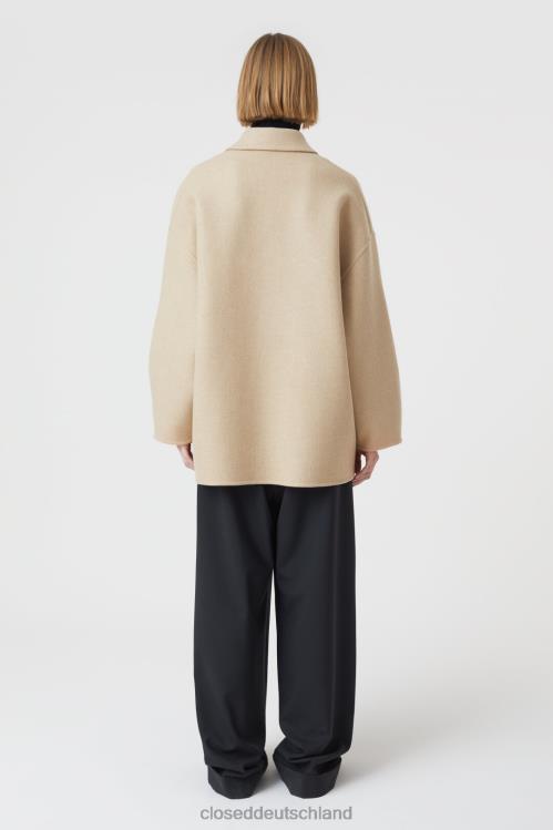 Kleidung Chinobeige 0RP8Z282 CLOSED Doubleface-Kurzmantel Frauen