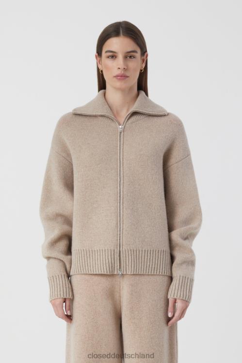 Kleidung Chinobeige 0RP8Z355 CLOSED Strickjacke mit Rollkragen Frauen