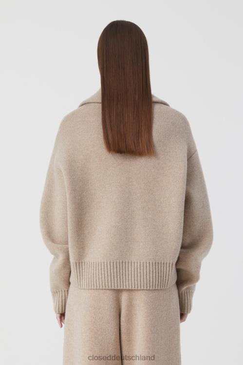 Kleidung Chinobeige 0RP8Z355 CLOSED Strickjacke mit Rollkragen Frauen