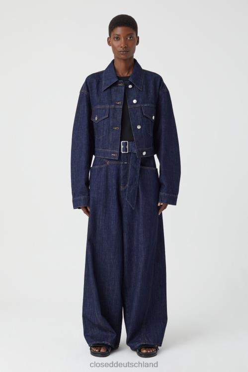 Kleidung Dunkelblau 0RP8Z283 CLOSED Kastenförmige Jeansjacke Frauen