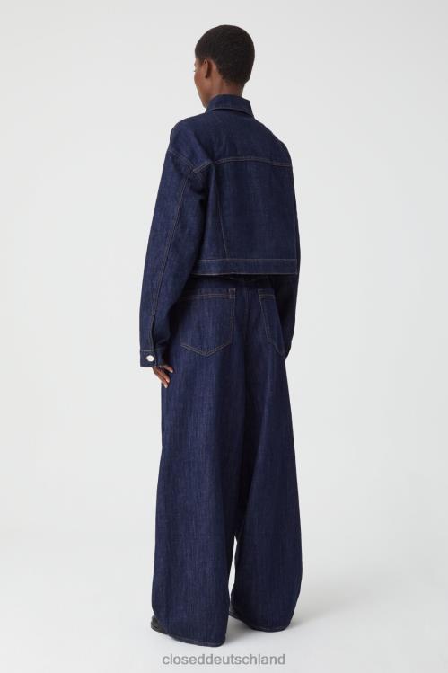 Kleidung Dunkelblau 0RP8Z283 CLOSED Kastenförmige Jeansjacke Frauen