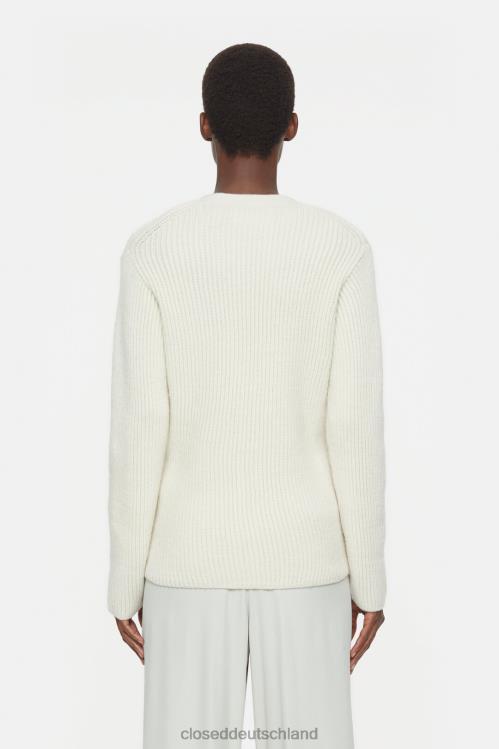 Kleidung Elfenbein 0RP8Z337 CLOSED Strickjacke aus reiner Wolle Frauen