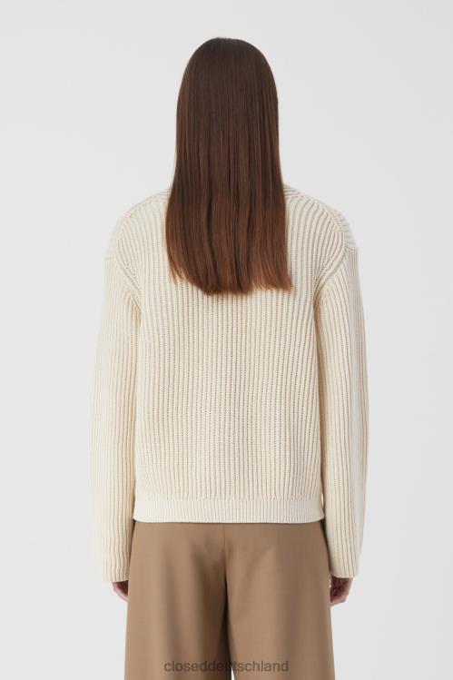 Kleidung Elfenbein 0RP8Z364 CLOSED Strickjacke aus Bio-Baumwolle Frauen