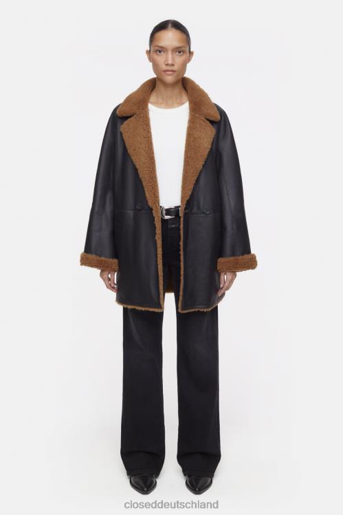 Kleidung Mokka 0RP8Z284 CLOSED Mantel aus Lammfell Frauen