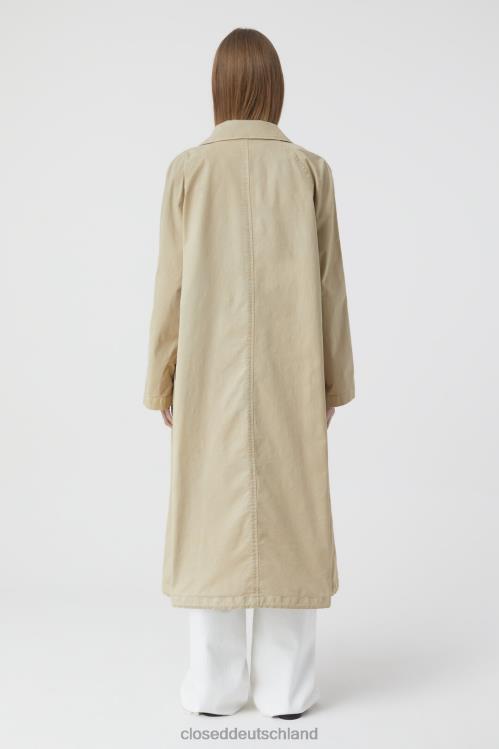 Kleidung Schilfbeige 0RP8Z1431 CLOSED einreihiger langer Mantel Frauen