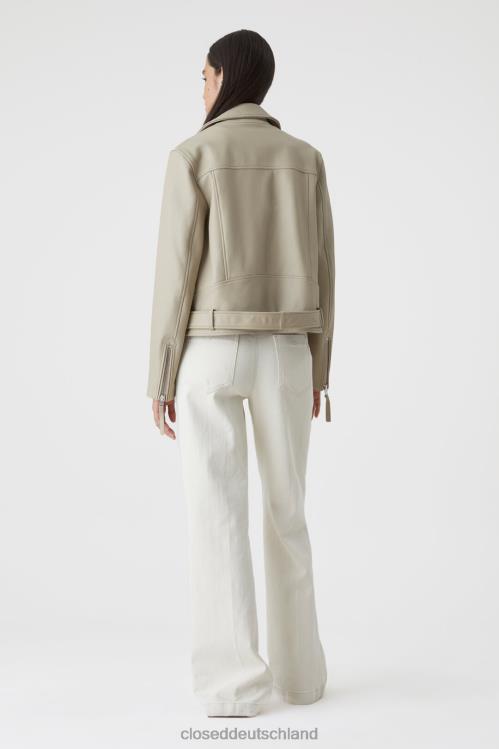 Kleidung Schilfbeige 0RP8Z1443 CLOSED Biker-Lederjacke Frauen