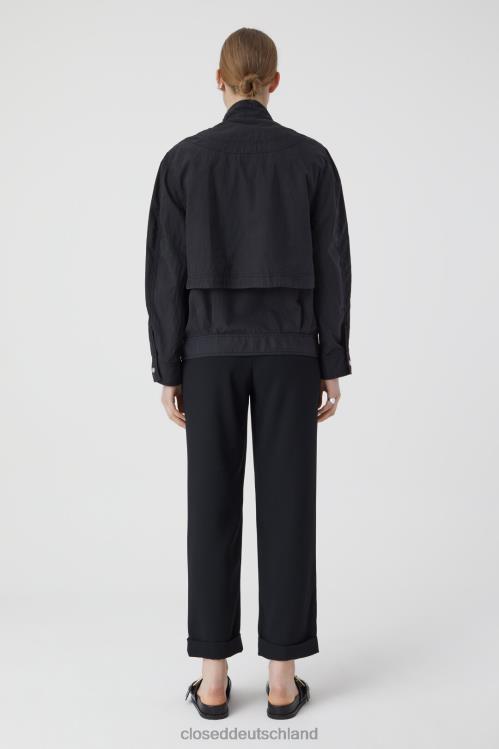 Kleidung Schwarz 0RP8Z1440 CLOSED Blouson aus Popeline Frauen