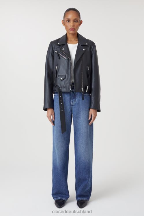 Kleidung Schwarz 0RP8Z1444 CLOSED Biker-Lederjacke Frauen