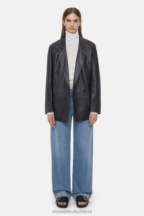Kleidung Schwarz 0RP8Z298 CLOSED Lederblazer Frauen