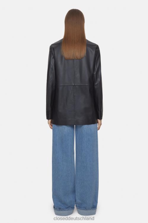 Kleidung Schwarz 0RP8Z298 CLOSED Lederblazer Frauen