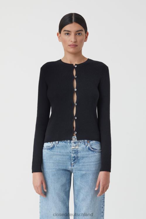 Kleidung Schwarz 0RP8Z327 CLOSED kurze Strickjacke Frauen
