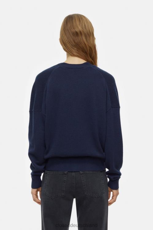 Kleidung Weltraumblau 0RP8Z307 CLOSED Strickjacke aus Kaschmir Frauen