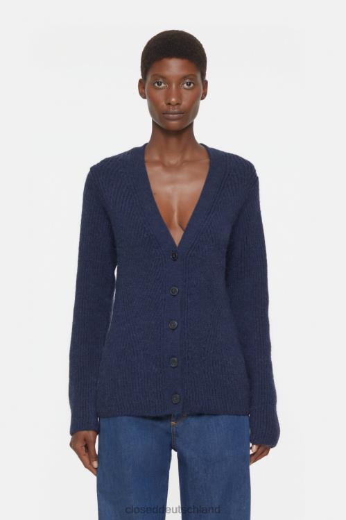 Kleidung Weltraumblau 0RP8Z351 CLOSED Strickjacke aus reiner Wolle Frauen