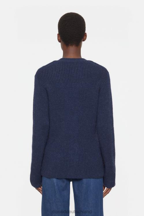 Kleidung Weltraumblau 0RP8Z351 CLOSED Strickjacke aus reiner Wolle Frauen