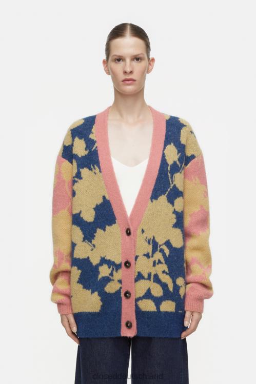 Kleidung Weltraumblau 0RP8Z352 CLOSED Jacquard-Cardigan Frauen