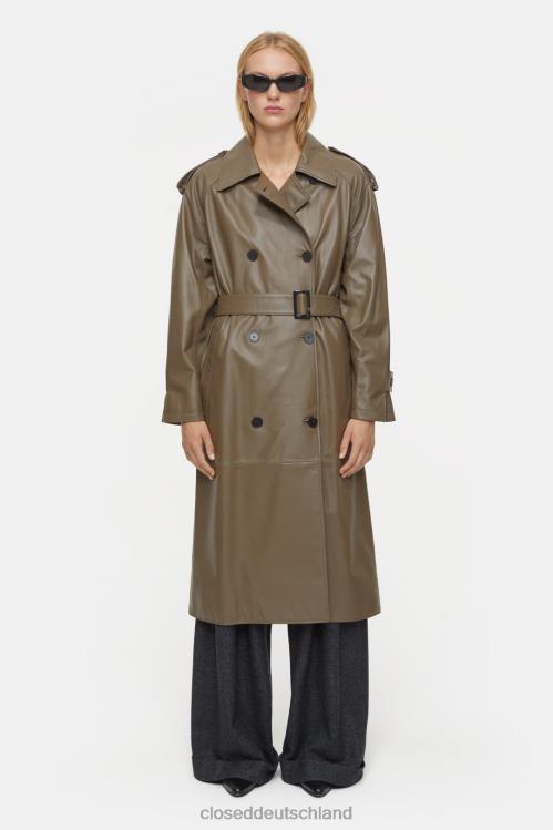 Kleidung alte Kiefer 0RP8Z304 CLOSED Leder-Trenchcoat Frauen