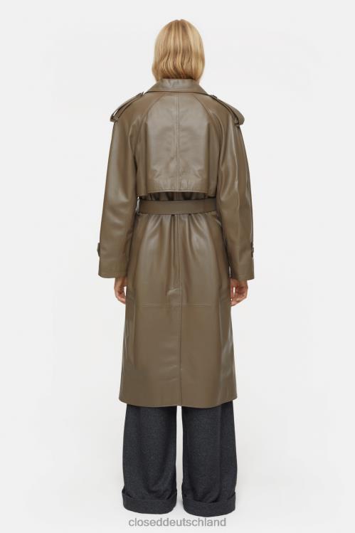 Kleidung alte Kiefer 0RP8Z304 CLOSED Leder-Trenchcoat Frauen