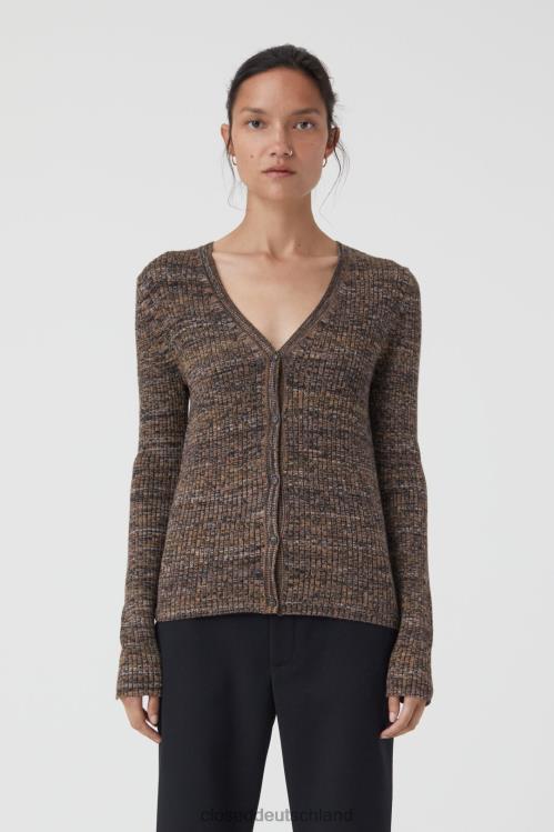 Kleidung blaues Heidekraut 0RP8Z361 CLOSED Strickjacke aus Mouline Frauen