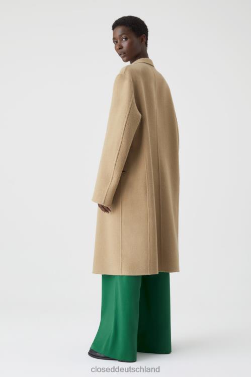 Kleidung brauner Marmor 0RP8Z1433 CLOSED Doubleface-Mantel Frauen