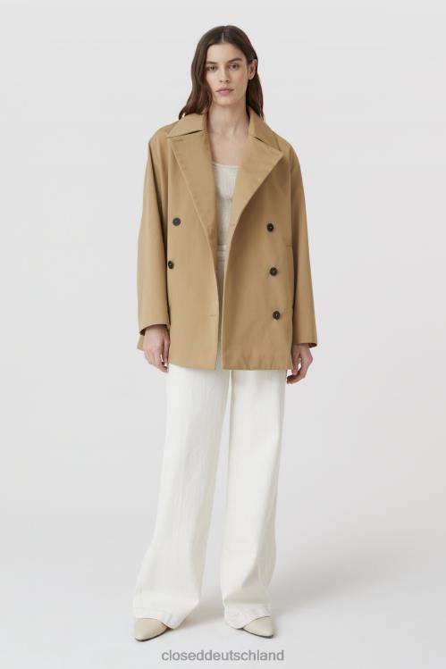 Kleidung brauner Marmor 0RP8Z1436 CLOSED A-förmige Caban-Jacke Frauen