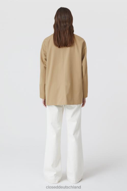 Kleidung brauner Marmor 0RP8Z1436 CLOSED A-förmige Caban-Jacke Frauen