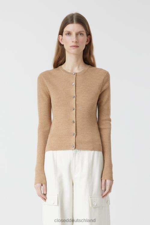 Kleidung brauner Marmor 0RP8Z1463 CLOSED Feinstrick-Cardigan Frauen