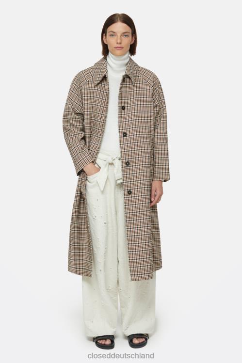 Kleidung brauner Zucker 0RP8Z286 CLOSED langer Mantel Frauen