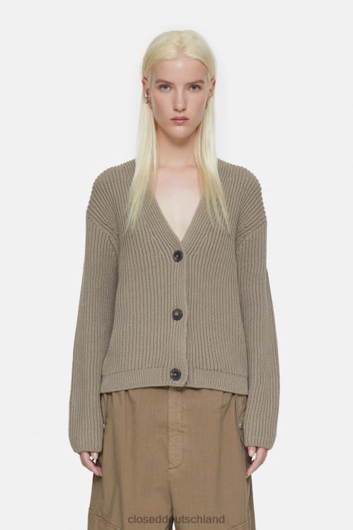 Kleidung brauner Zucker 0RP8Z399 CLOSED Strickjacke aus Bio-Baumwolle Frauen