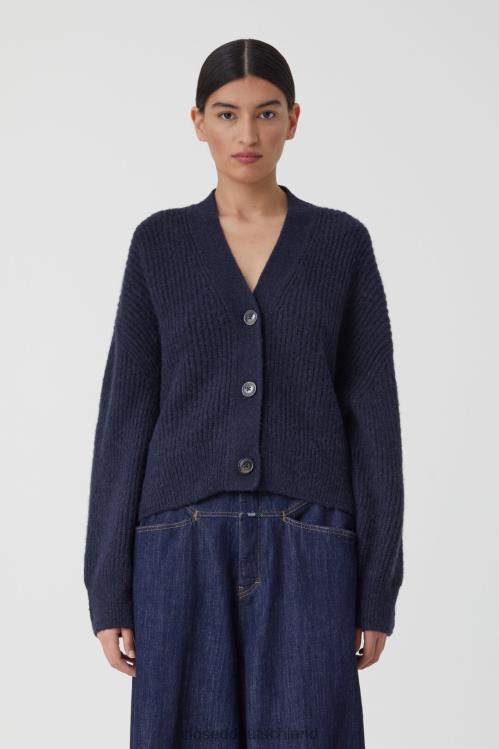 Kleidung dunkle Nacht 0RP8Z319 CLOSED Strickjacke mit V-Ausschnitt Frauen