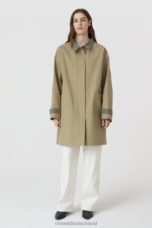 Kleidung grauer Marmor 0RP8Z1438 CLOSED Regenparka Frauen