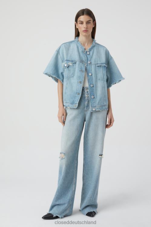 Kleidung hellblau 0RP8Z1428 CLOSED Jeansweste Frauen