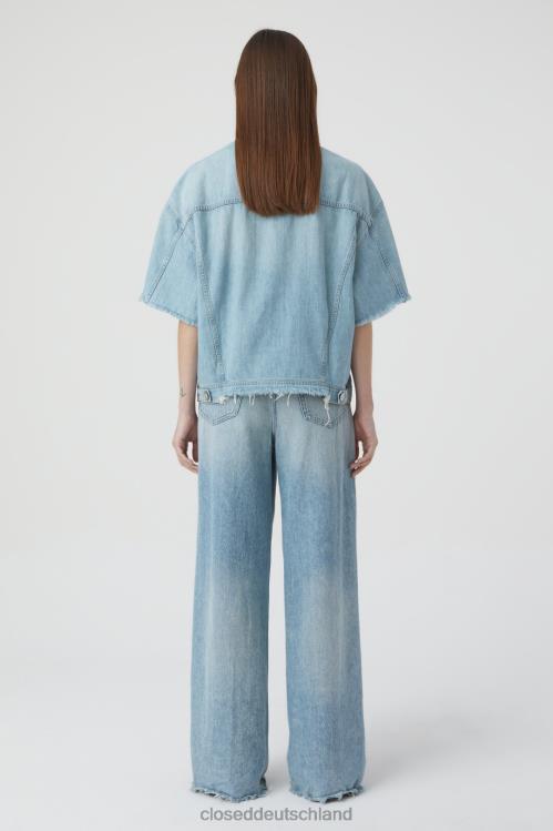 Kleidung hellblau 0RP8Z1428 CLOSED Jeansweste Frauen