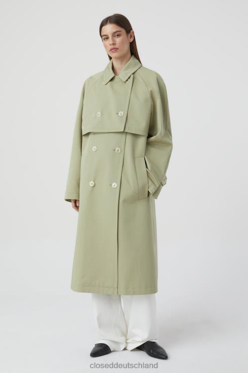 Kleidung helles Moosgrün 0RP8Z1429 CLOSED Trenchcoat – drei in einem Frauen