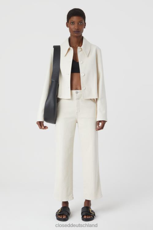 Kleidung naturfarben 0RP8Z1411 CLOSED Kurze Canvas-Jacke Frauen