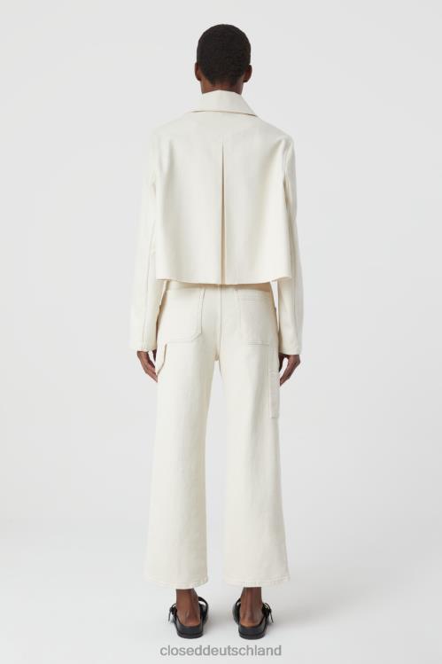 Kleidung naturfarben 0RP8Z1411 CLOSED Kurze Canvas-Jacke Frauen