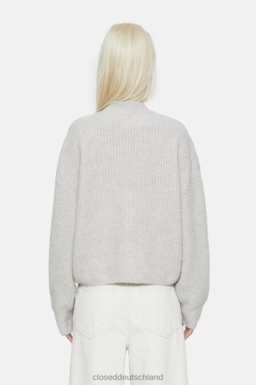 Kleidung seegrau 0RP8Z308 CLOSED Strickjacke mit V-Ausschnitt Frauen
