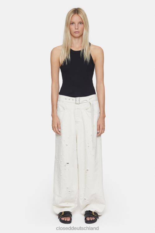 Kleidung Creme 0RP8Z33 CLOSED Baggy-X im Denim-Stil Frauen