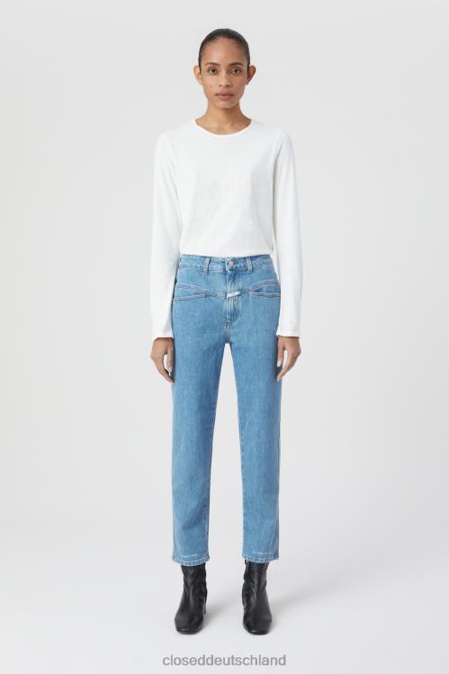 Kleidung Mittelblau 0RP8Z95 CLOSED Pedaldrücker im Denim-Stil 4 Frauen