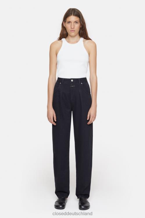 Kleidung Schwarz 0RP8Z36 CLOSED Gummistiefel im Denim-Stil Frauen