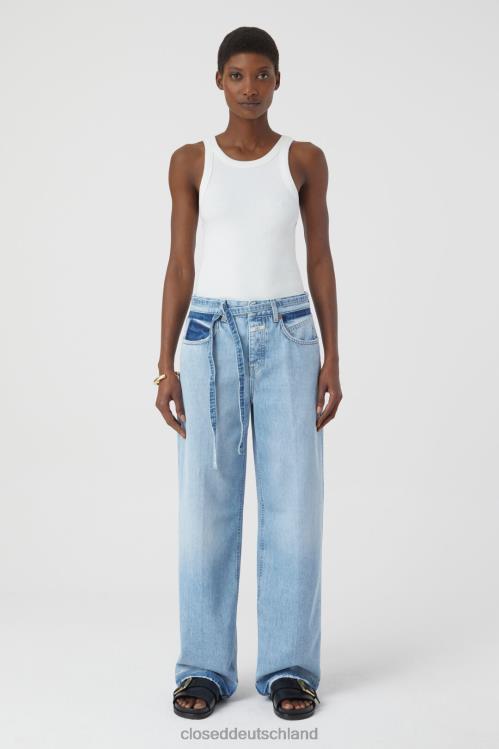 Kleidung hellblau 0RP8Z1173 CLOSED Nikka im Denim-Stil Frauen