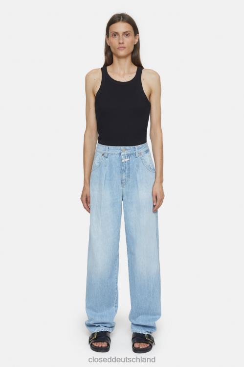 Kleidung hellblau 0RP8Z34 CLOSED Gummistiefel im Denim-Stil Frauen