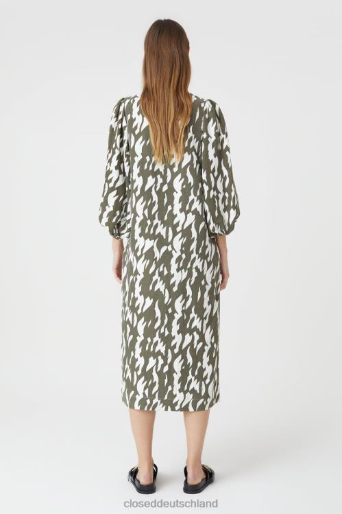 Kleidung Armeegrün 0RP8Z603 CLOSED Bedrucktes Kleid Frauen