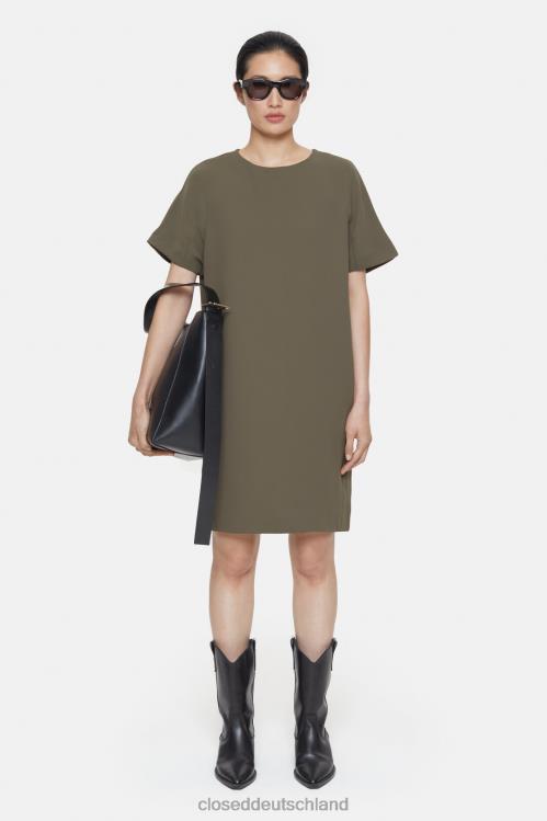 Kleidung Armeegrün 0RP8Z605 CLOSED Kreppkleid Frauen