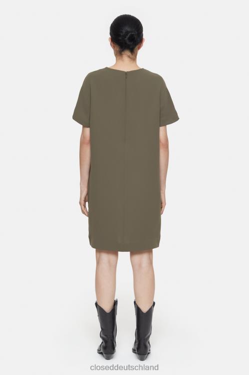 Kleidung Armeegrün 0RP8Z605 CLOSED Kreppkleid Frauen